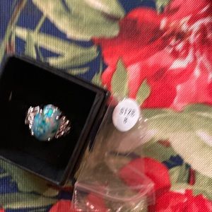 Blue Fire 🔥Opal Ring Silver Ring